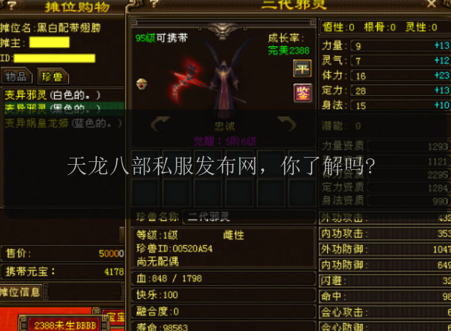 天龙八部私服发布网，你了解吗?